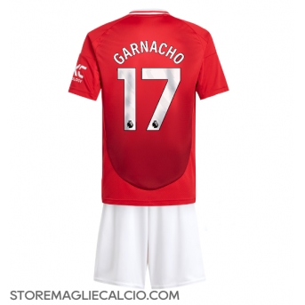 Manchester United Alejandro Garnacho #17 Maglia Gara Casa Repliche 2024-25 Bambino